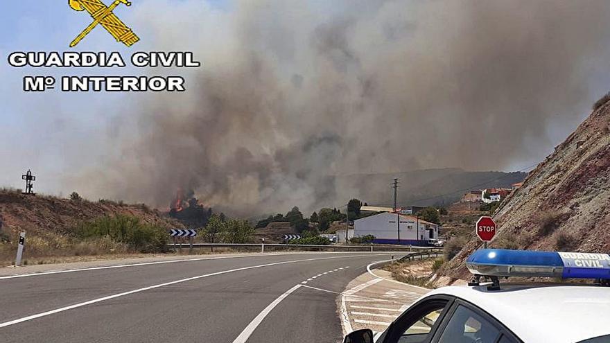 Imagen de archivo del incendio de Jalance. | G.C.