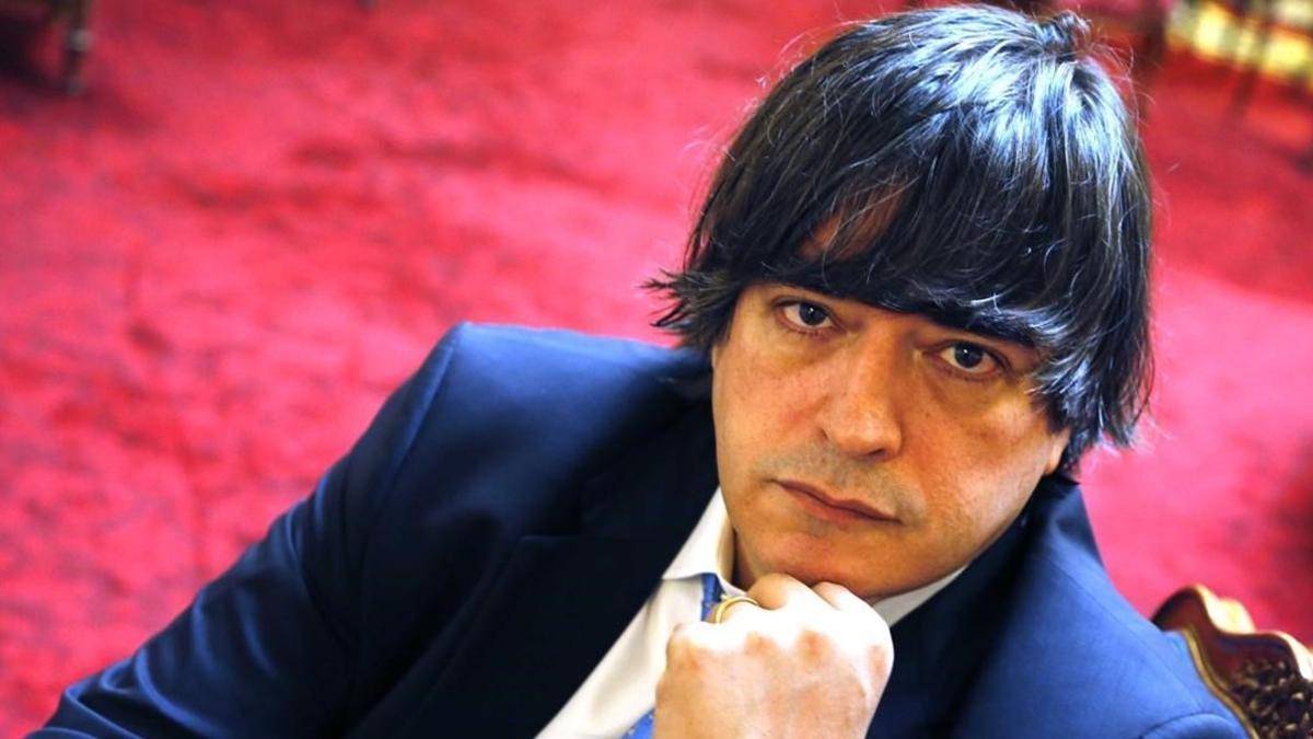 El escritor peruano Jaime Bayly, en un hotel de Madrid, días antes de viajar a Barcelona para Sant Jordi.