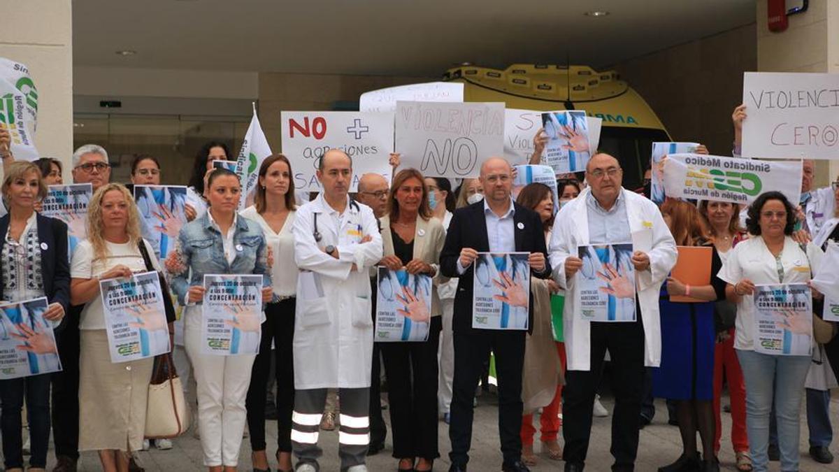 Una de las últimas protestas en Fortuna contra la agresiones a sanitarios.