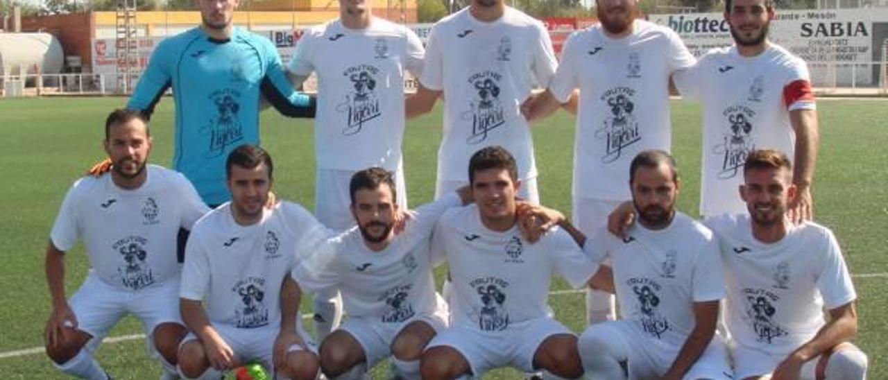 Once inicial del SD Sueca ante el Paiporta, con empate final.