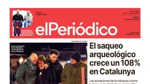 La portada de EL PERIÓDICO del 3 de enero de 2025