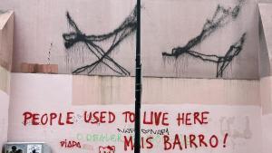 Pintadas contra la gentrificación el Lisboa
