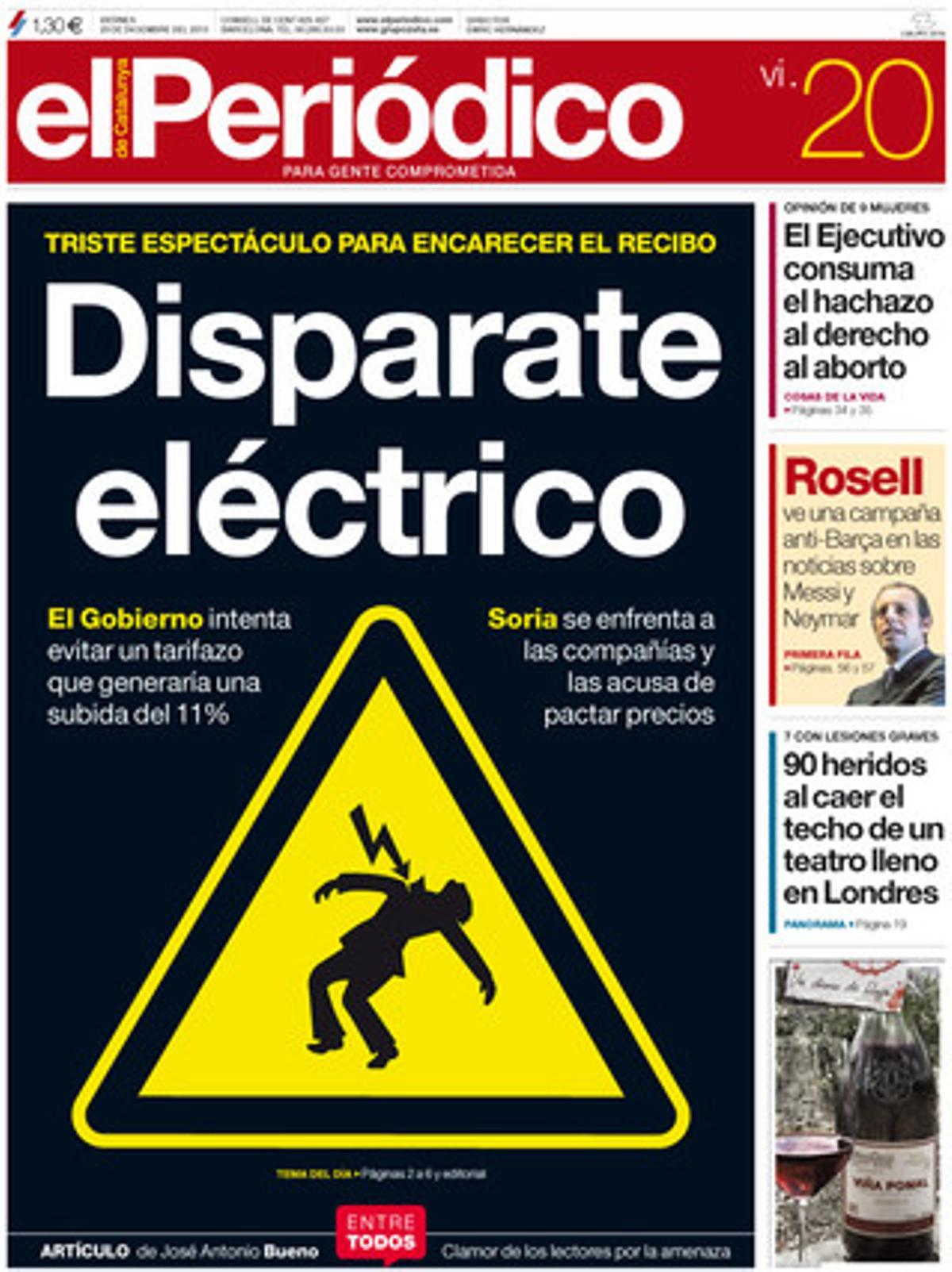 EL PERIÓDICO, 20-12-2013.