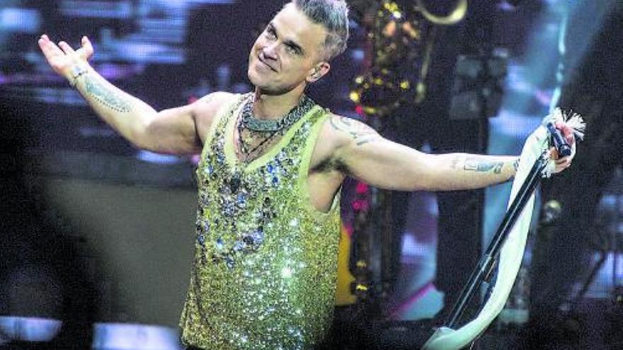 Robbie Williams, en su concierto de esta semana en Barcelona.   | // F.S.