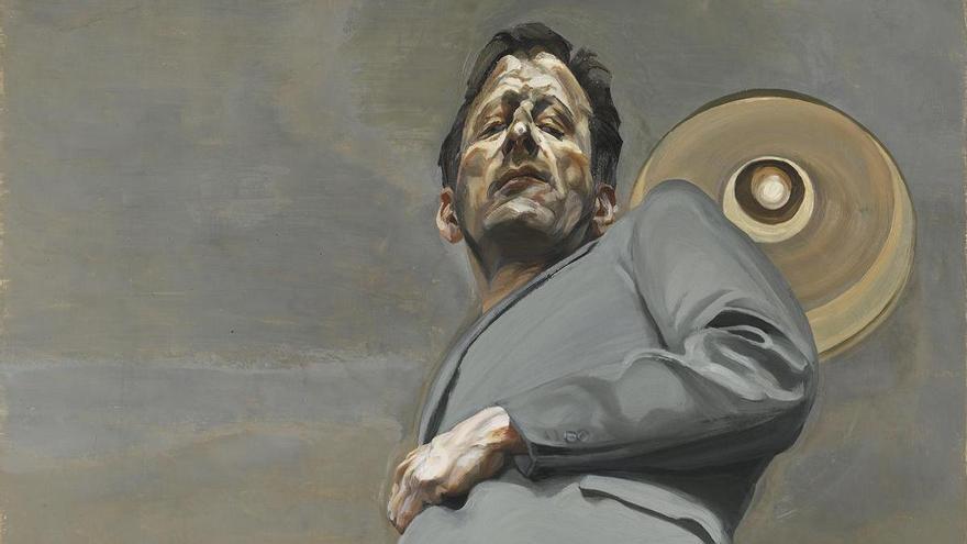 Lucien Freud en el museo del barón