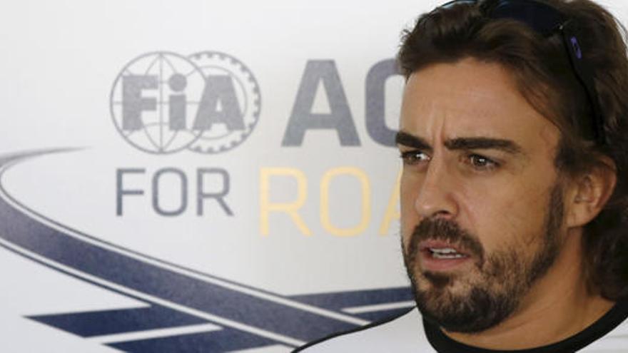 Fernando Alonso, antes de la carrera.