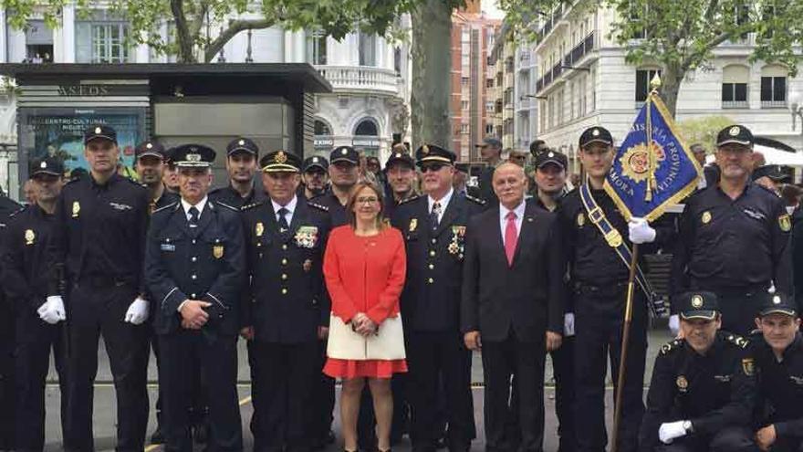 Martín Pozo, en la entrega de la bandera