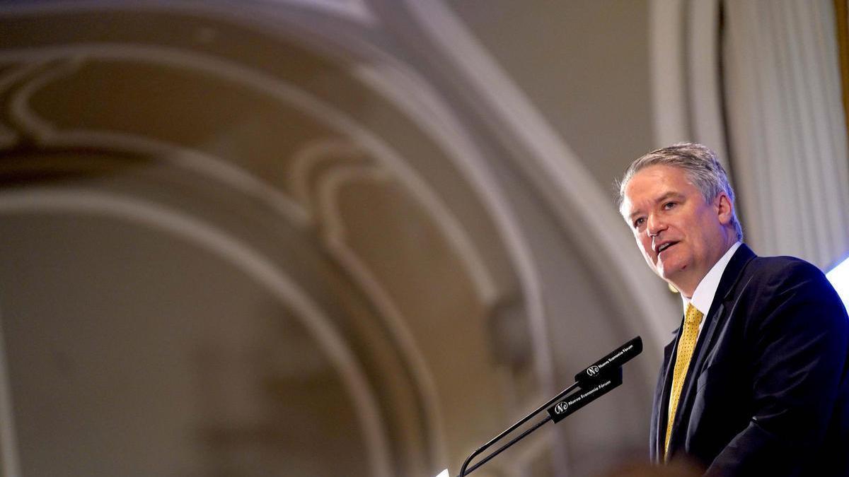 El secretario general de la OCDE, Mathias Cormann, en Madrid, en una imagen de archivo.