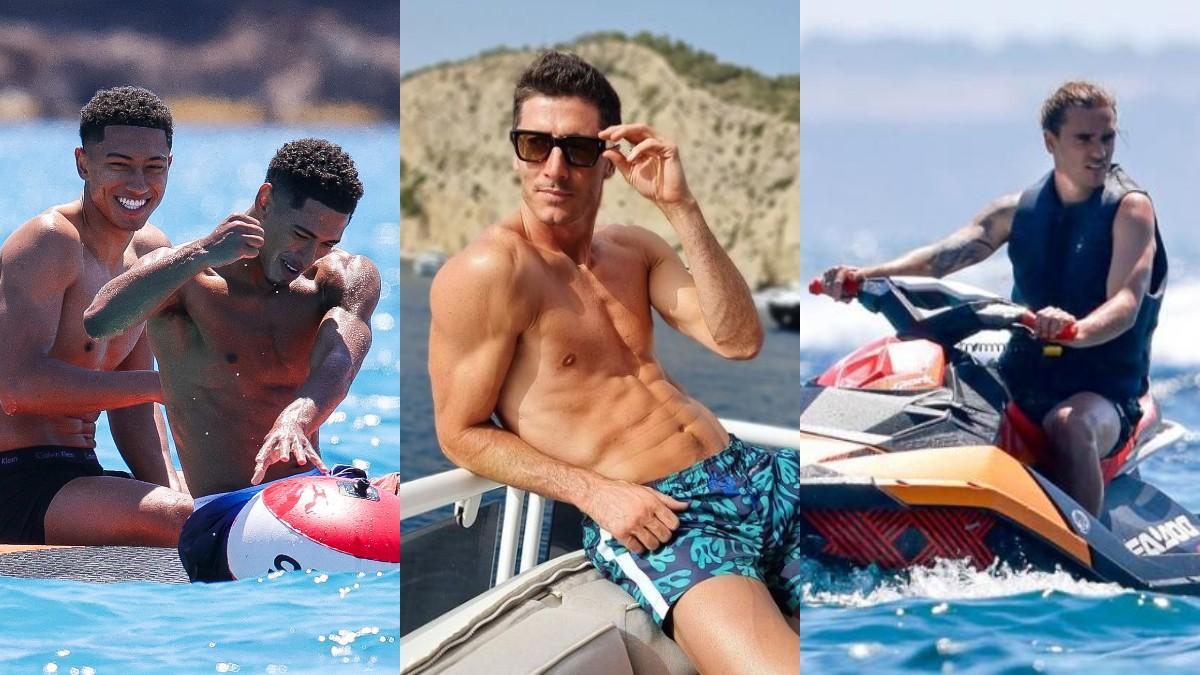 Los Bellingham, Lewandowski y Griezmann, de vacaciones de verano.
