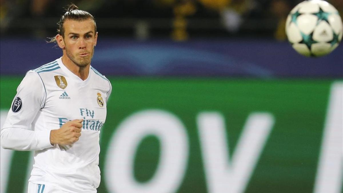 Gareth Bale en un partido de Champions League frente al Borussia Dortmund