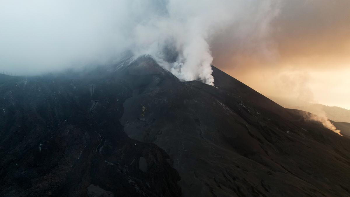 Imagen del volcán de Cumbre Vieja.