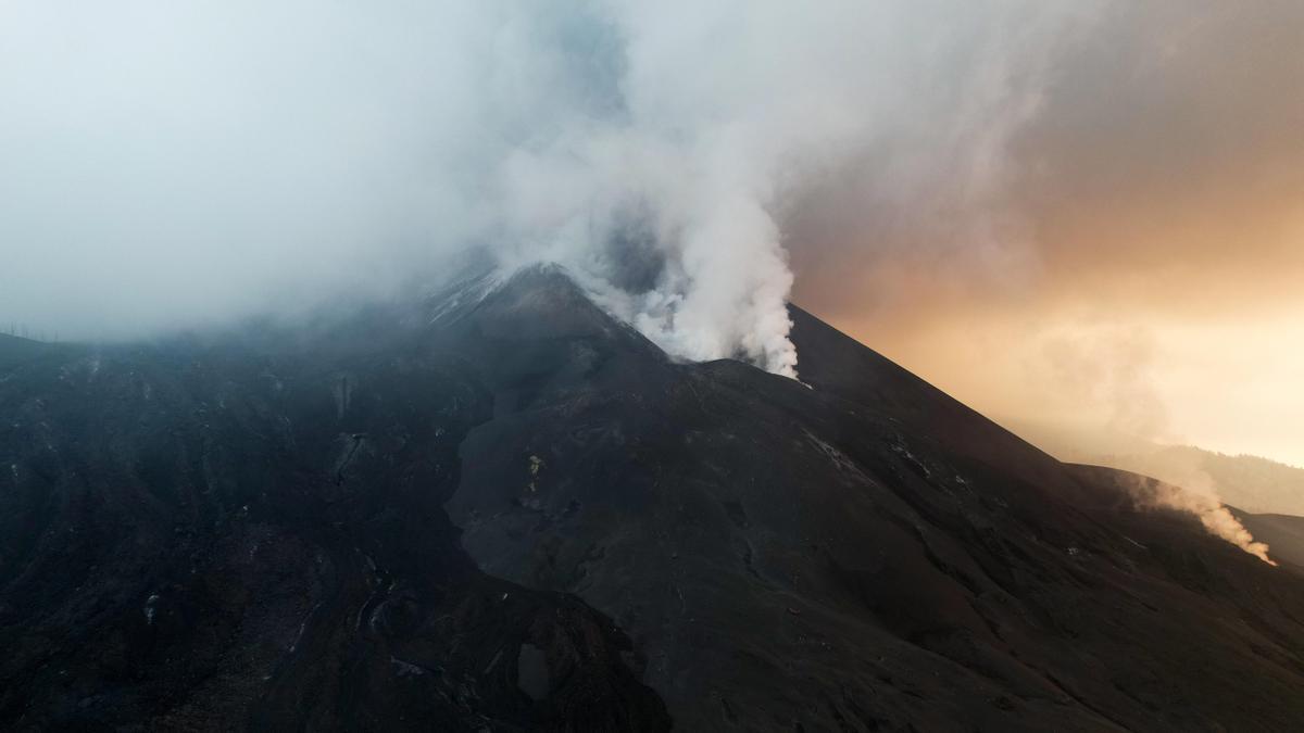 Imagen del volcán de Cumbre Vieja.