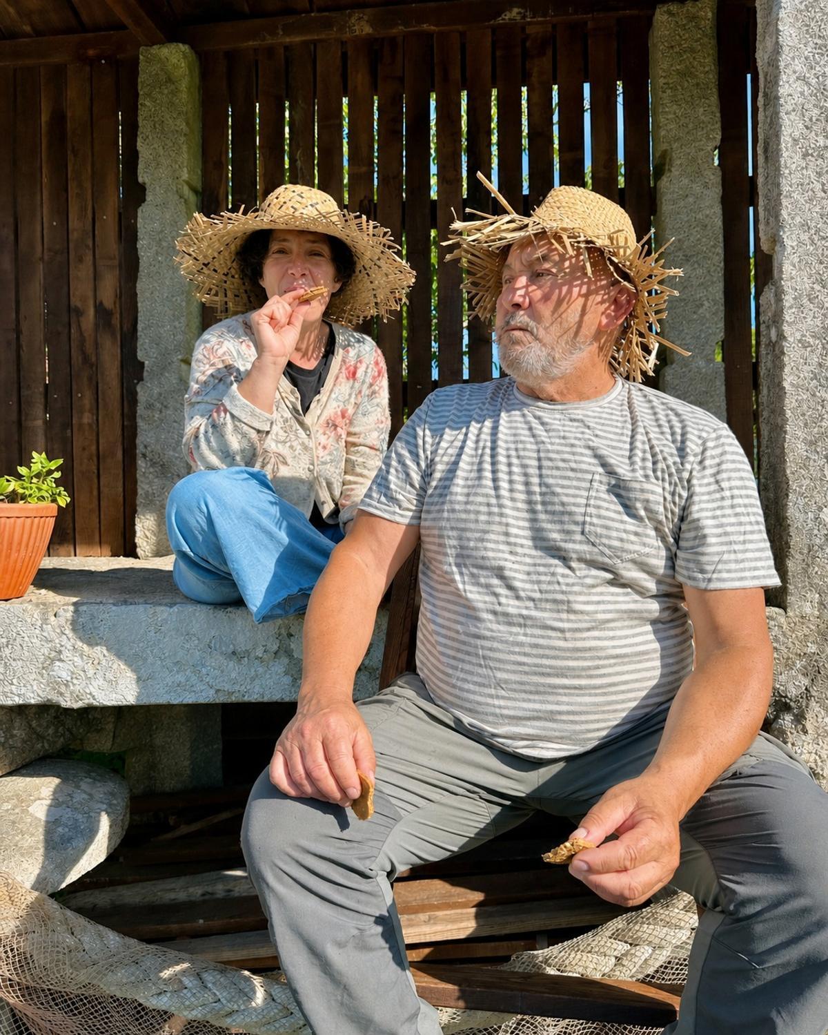 María Rivas e Uxío Allo, promotores da feira «O mar en terra».