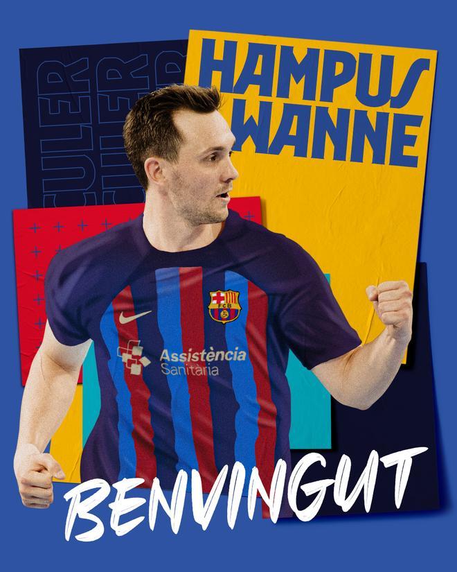 El extremo izquierdo Hampus Wanne fue la primera incorporació del Barça 22/23. Firma hasta 2025