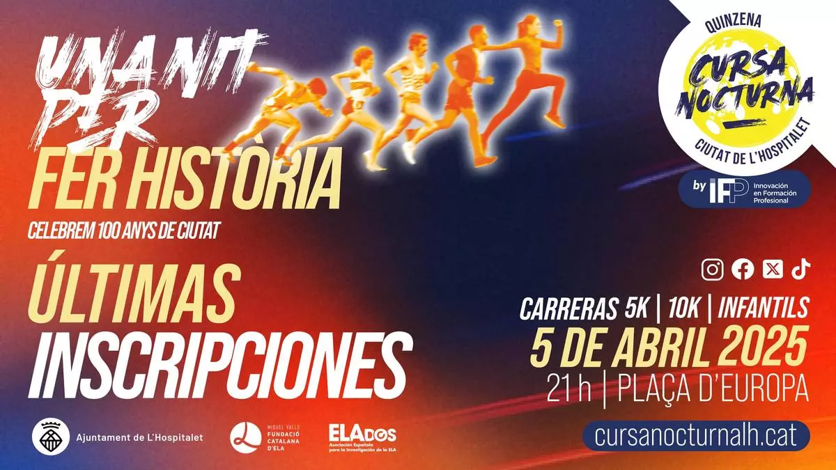 ¡Últimos dorsales disponibles para la Cursa Nocturna de L’Hospitalet by iFP!