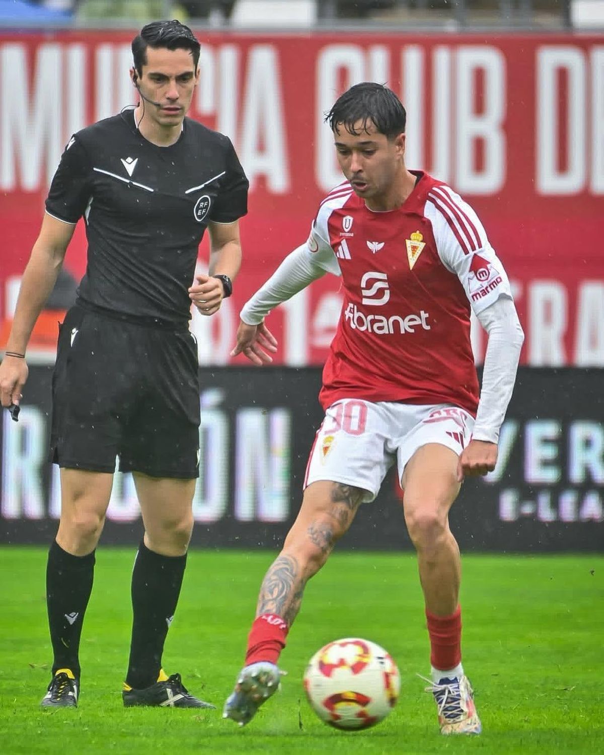Camacho Garrote, en un encuentro dirigido al Real Murcia, esta temporada.