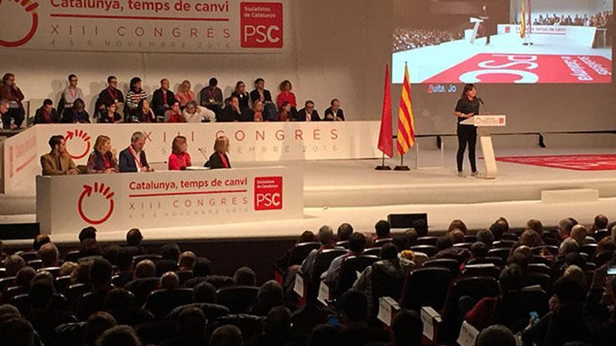 Armengol en el Congreso del PSC.