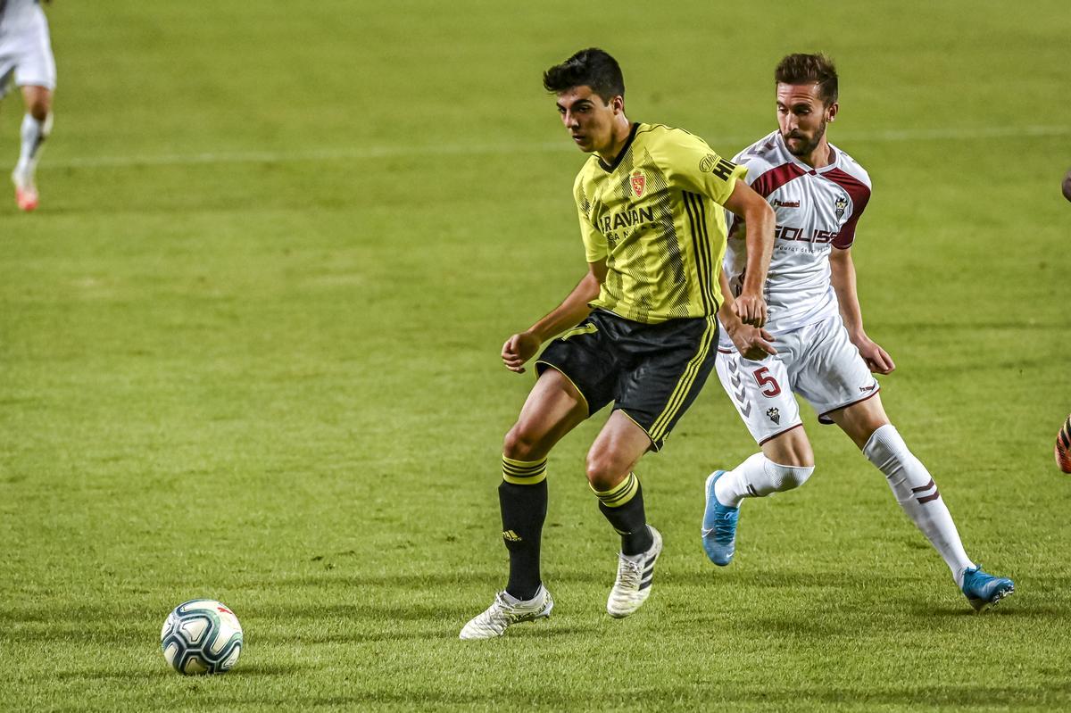 Clemente, en un partido ante el Albacete en la 19-20.