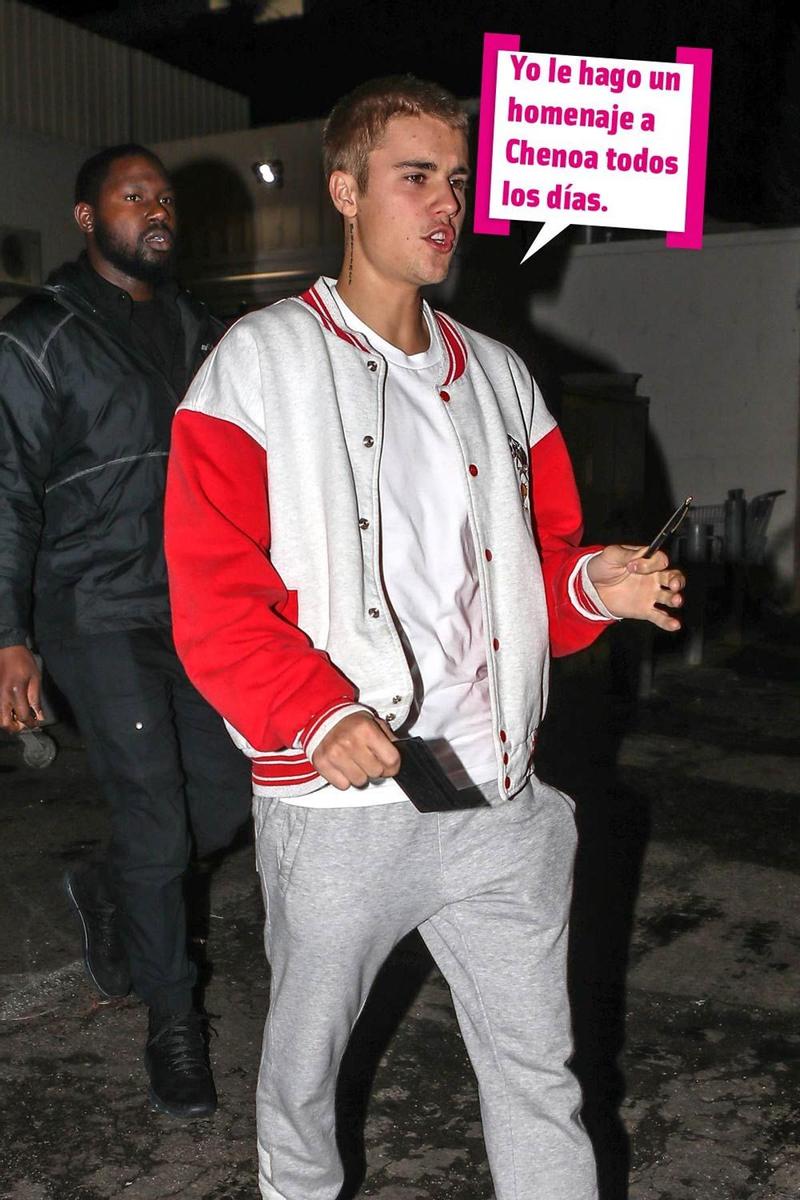 Justin Bieber con corte de pelo y chándal