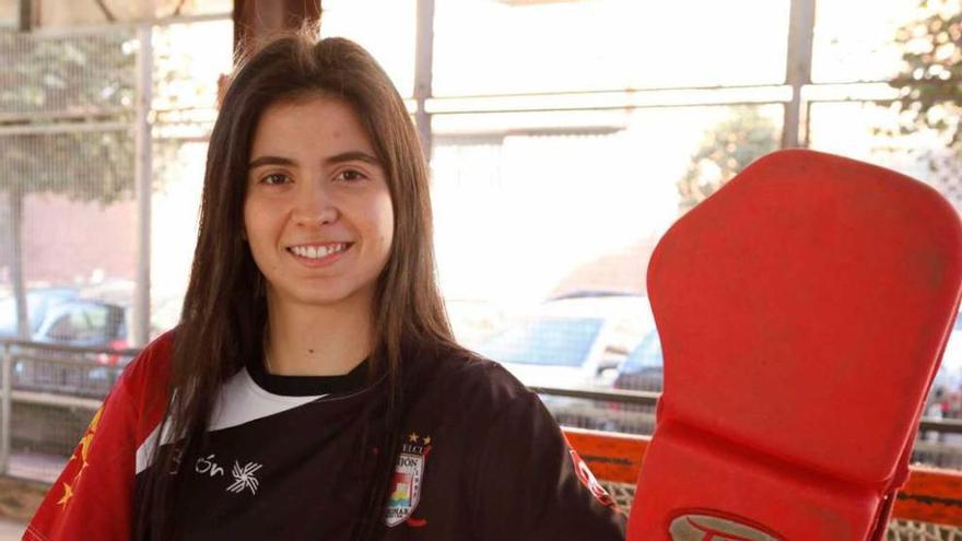 Carolina Correa, ayer, en la pista de La Algodonera.