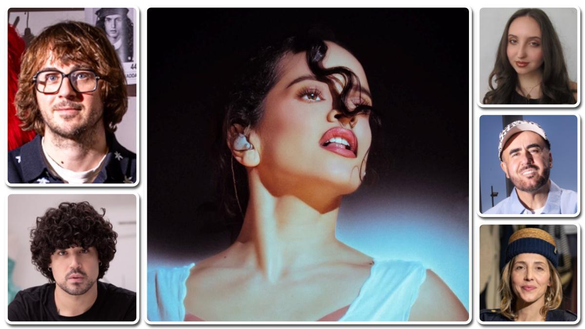 Rosalía tiene rendidos también a los diseñadores de la 080: de izquierda a derecha, y de arriba a abajo, Victor von Schwarz, Roberto Montes, Sylwia Nazzal, Ricardo Seco y Maia Curutchet.