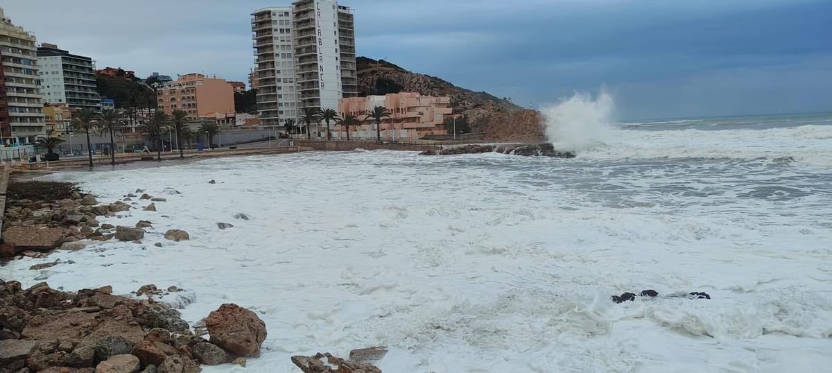 La playa de los  Olivos, en una imagen del martes.