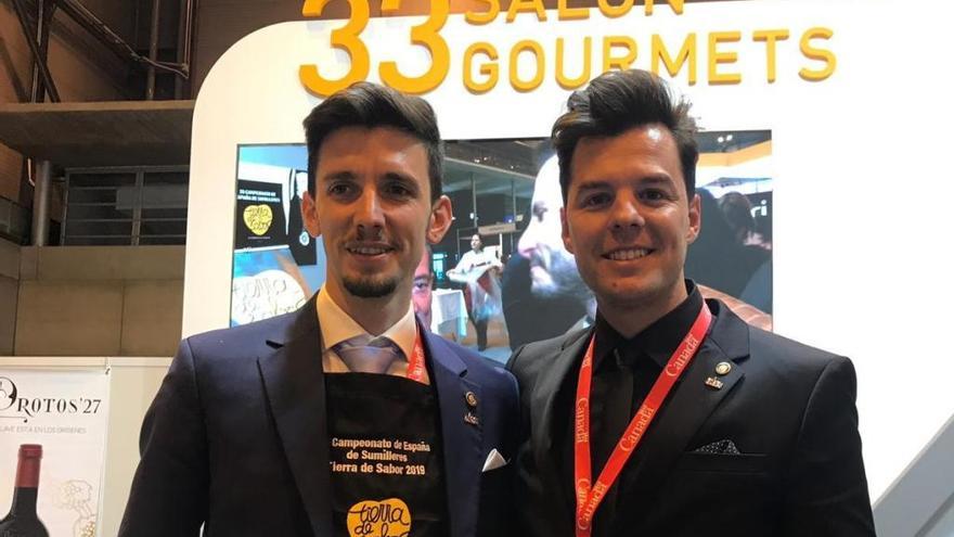 Davide Dellago y Gabriel Lucas en el Campeonato Mejor Sumiller de EspaÃ±a 2019.