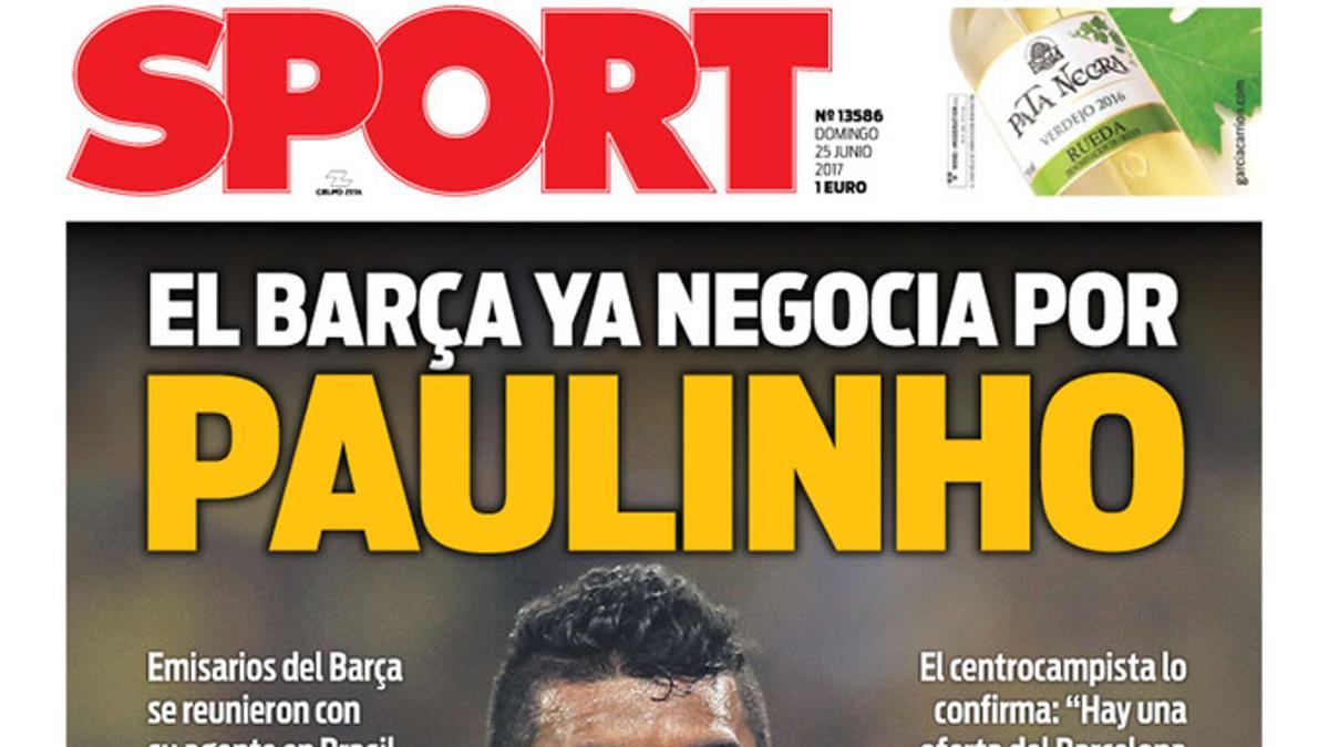 La portada de SPORT de hoy