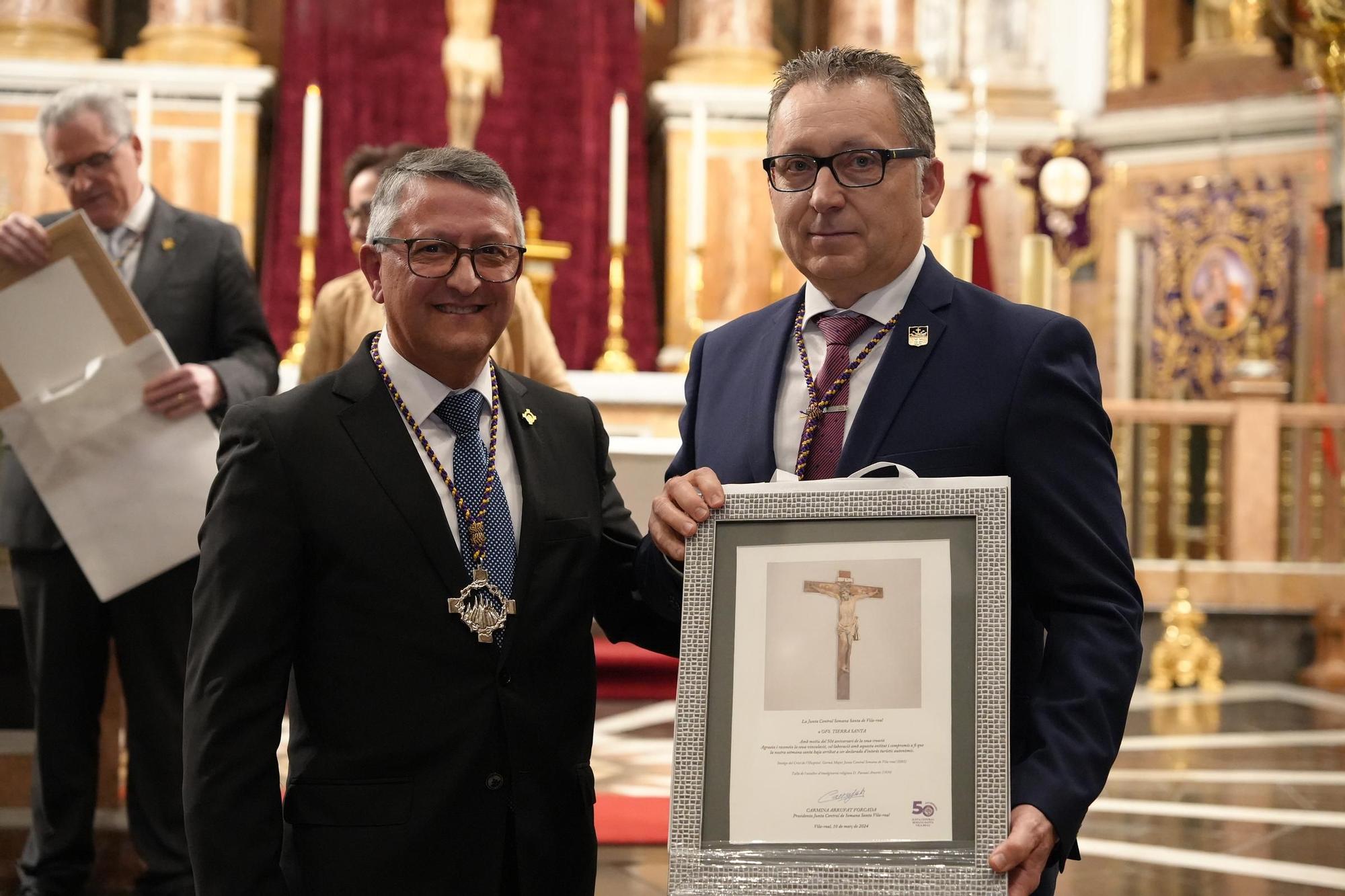 Las fotos de la misa para conmemorar el 50º aniversario de la Junta Central de Semana Santa de Vila-real