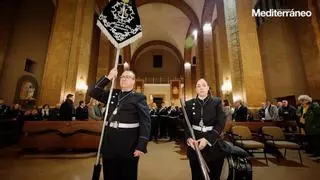 Bandas de Gandia, Oliva y Vila-real ponen música al pregón de Semana Santa en la basílica de Sant Pasqual