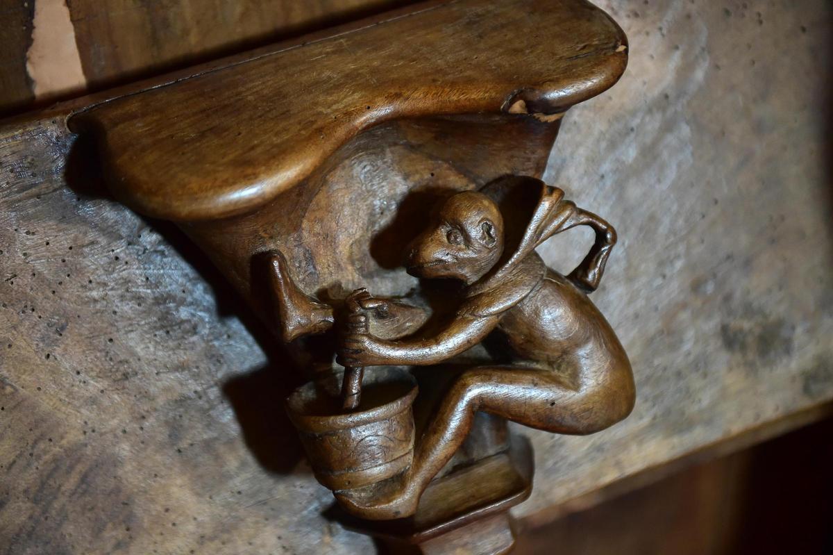 La sillería del coro del Monasterio de Yuste, al detalle