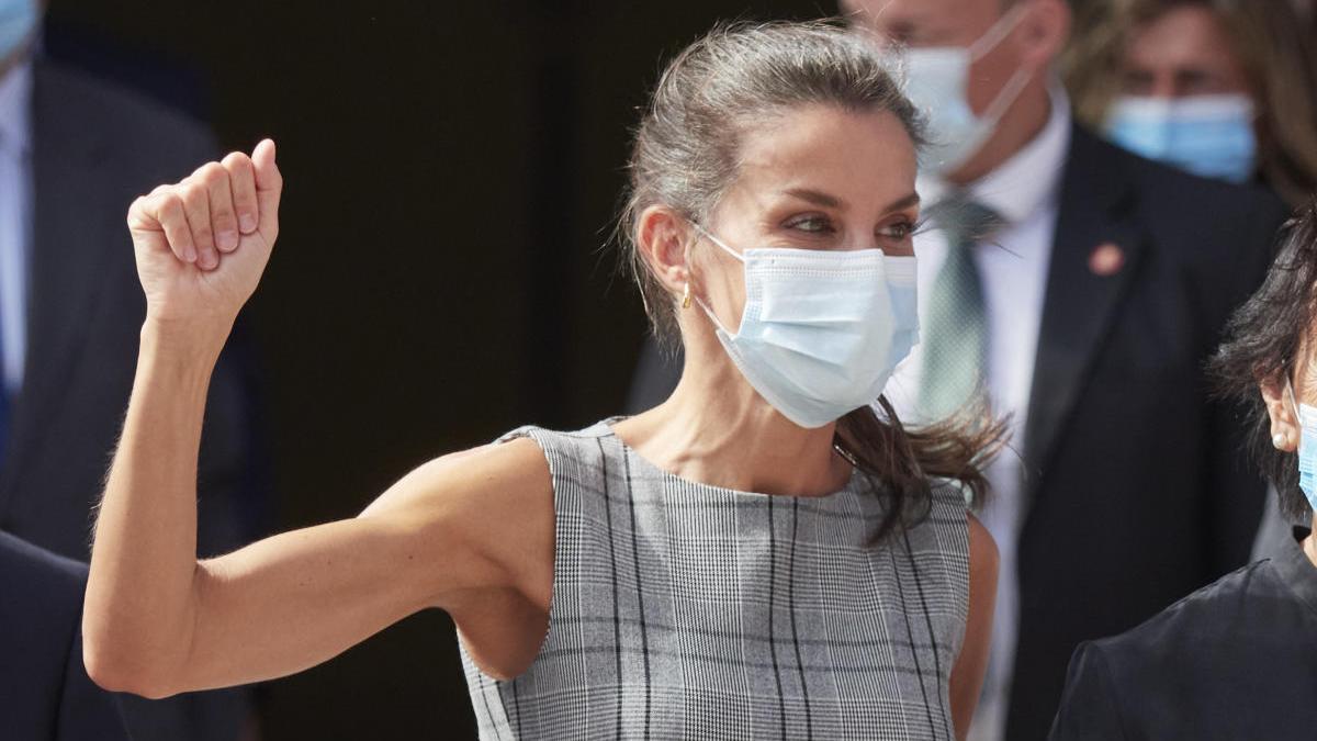 La Reina Letizia, en un acto en un colegio de Navarra