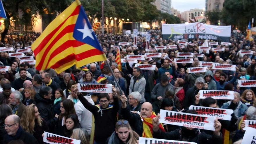 Manifestació per la llibertat dels presos polítics.