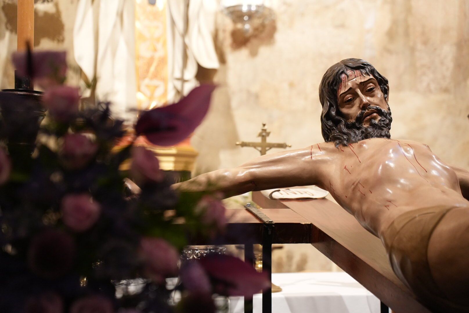Santísimo Cristo de las Aguas de Palma del Río ya está en la iglesia de San Miguel