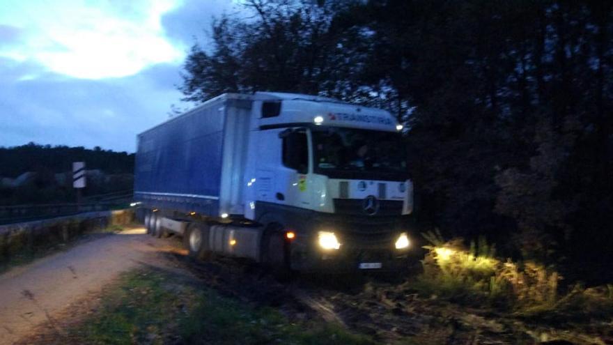 El camión llegó a la arboleda por una pista de tierra // GC