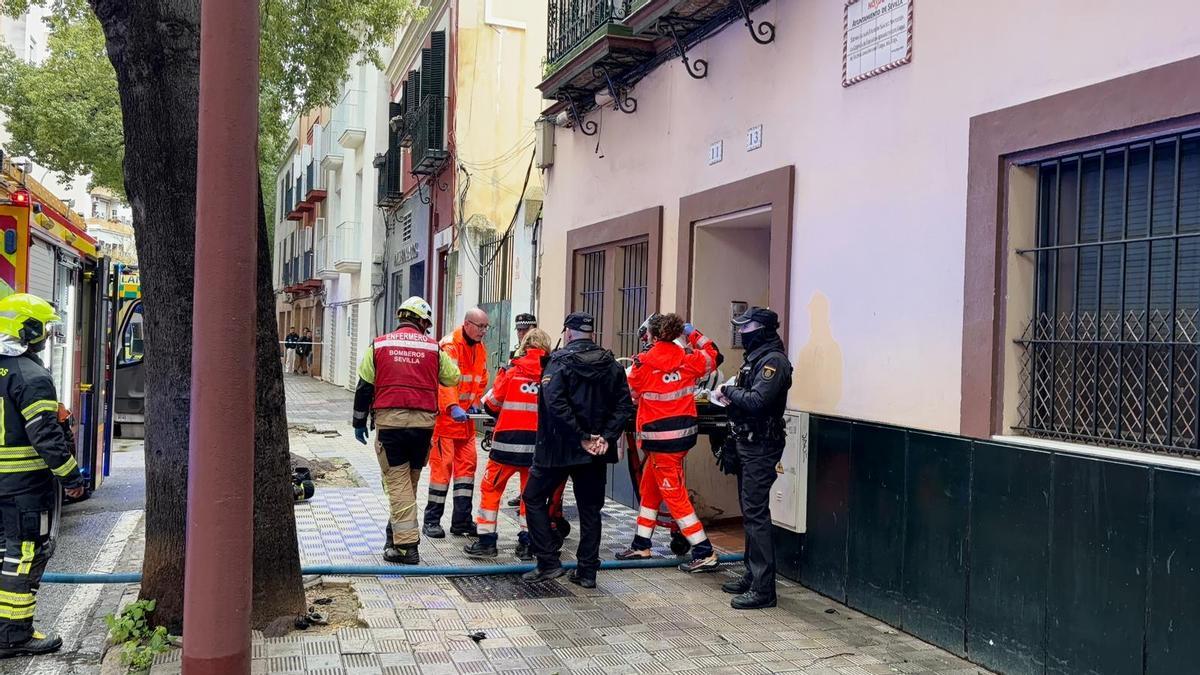 Uno de los heridos del incendio del Corral del Cura en Triana