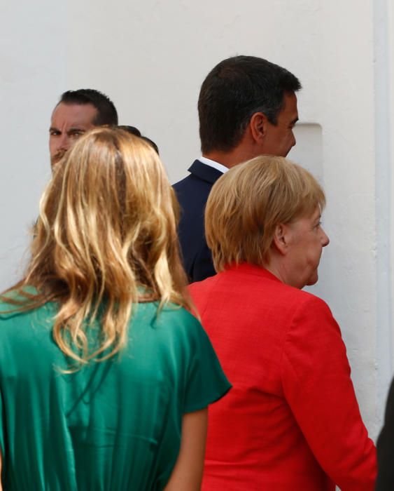 El encuentro de Merkel y Sánchez, en imágenes