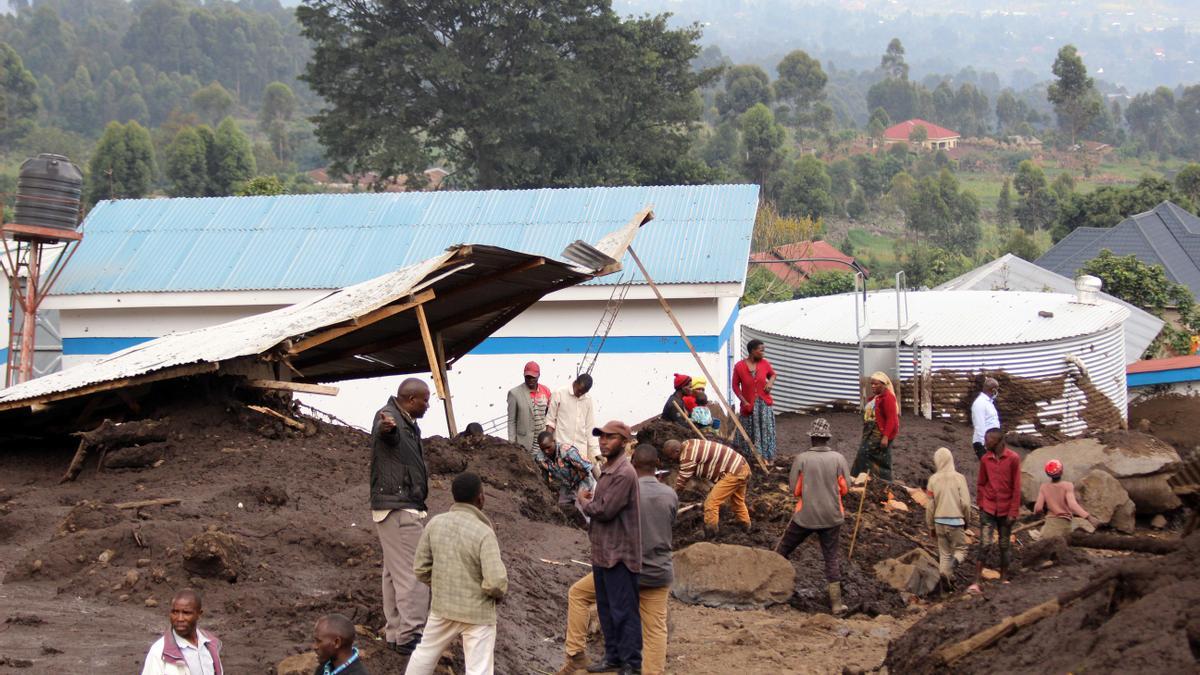 Foto de archivo de una inundación en el distrito de Kisoro, Uganda, en enero de 2020.