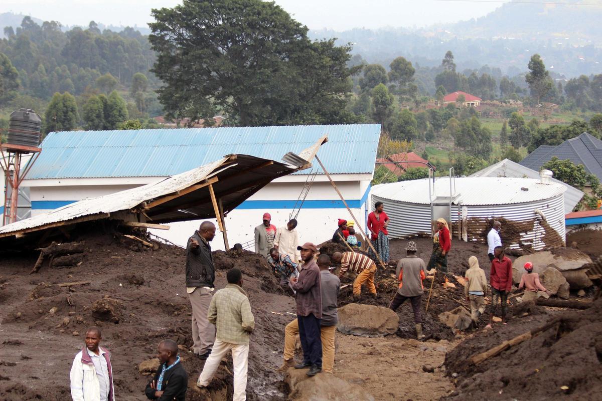 Foto de archivo de una inundación en el distrito de Kisoro, Uganda, en enero de 2020.