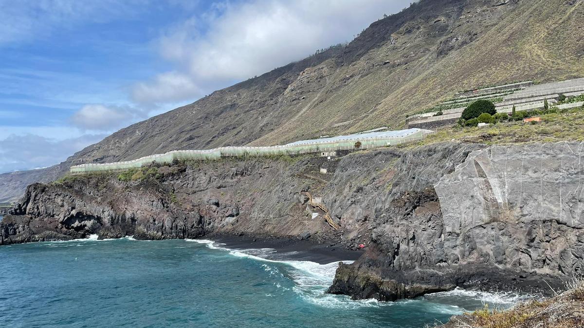 Playa de la Zamora en La Palma de las Islas Canarias.