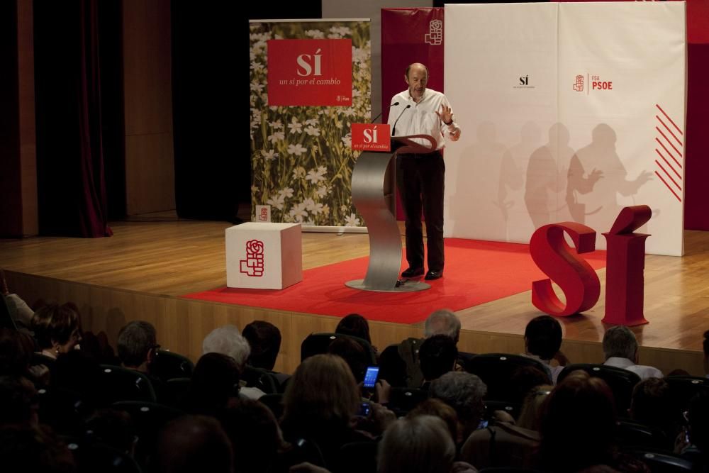 Acto del PSOE en Gijón con Alfredo Pérez Rubalcaba