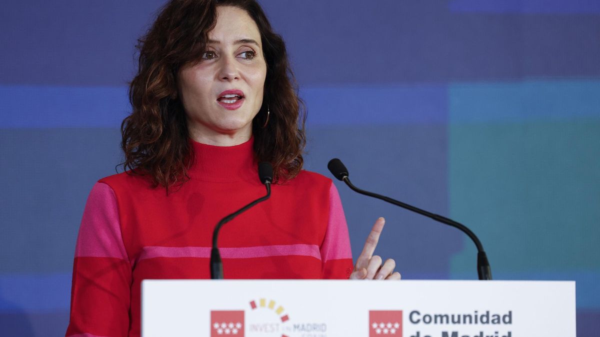 La presidenta de la Comunidad de Madrid, Isabel Díaz Ayuso, en el foro de inversión &quot;Spain Investors Day&quot;.