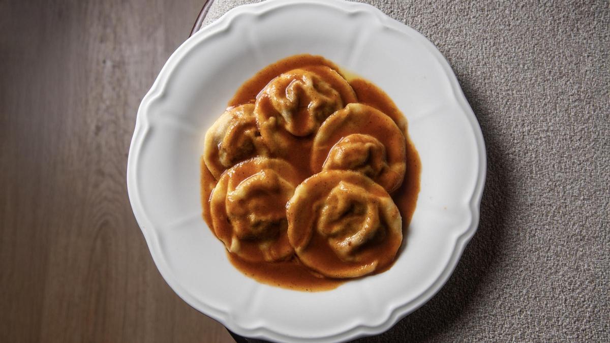 El rabo de toro, dentro de los 'ravioli' de Tribeca Bistró.