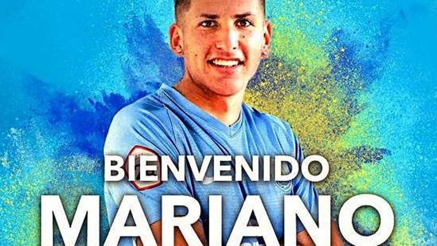 Imagen con la que la UD Ibiza hizo ayer oficial el fichaje de Mariano Gómez.