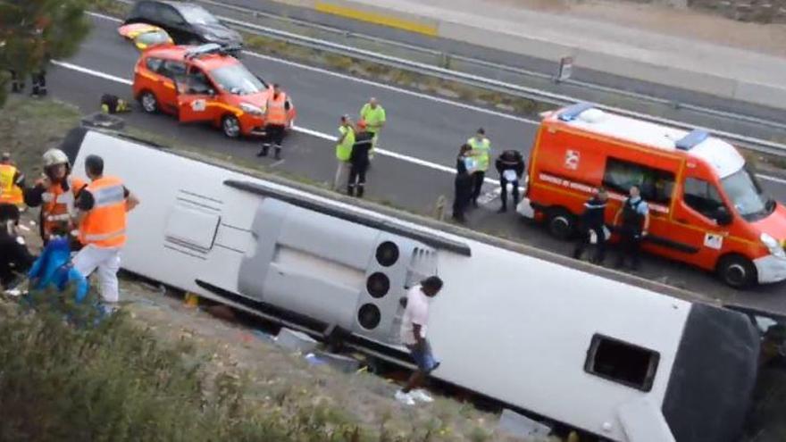 L&#039;autobús sinistrat a prop de Narbona.