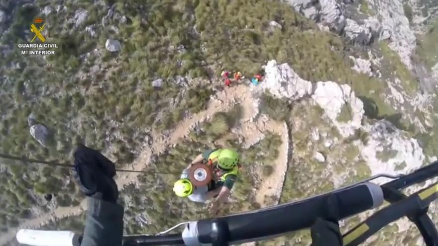 Rescatan a una excursionista alemana en la Serra con un tobillo roto