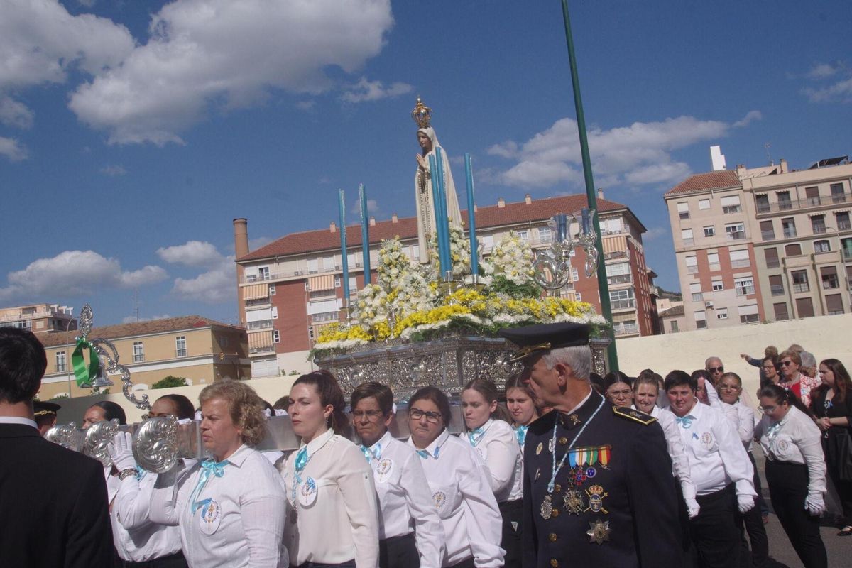 Procesión de la Virgen de Fátima por el barrio de la Trinidad, el domingo 11 de mayo de 2025