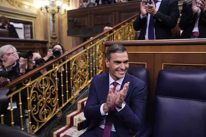 El ple d'investidura de Pedro Sánchez en imatges