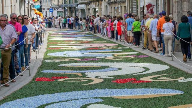 Público contemplando las alfombras del último Corpus.   | // FDV