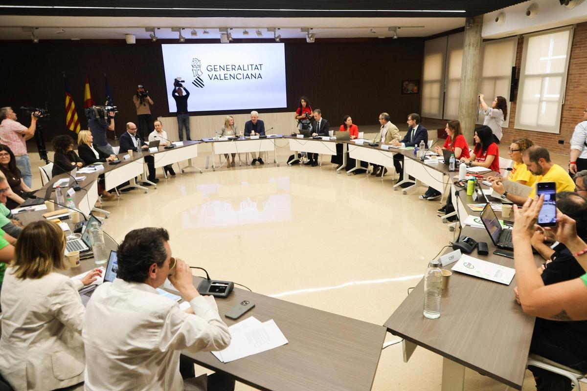 La reunión de este lunes entre la Conselleria de Educación y los sindicatos en la segunda semana de la huelga de profesores